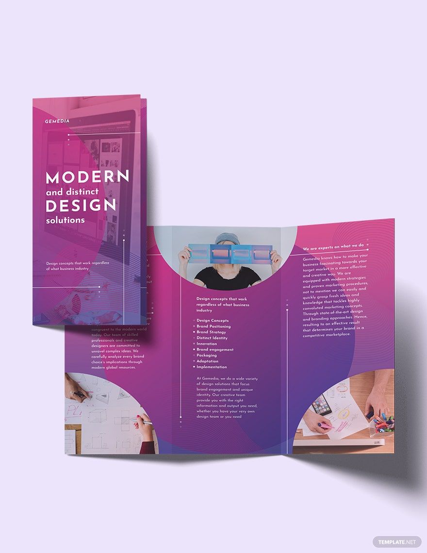 Design Company Tri-Fold Brochure Template