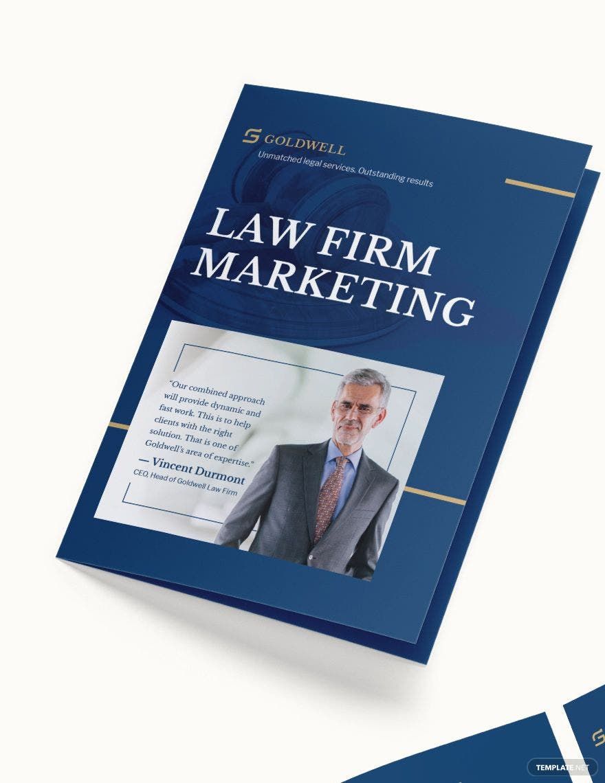 Free Law Firm Marketing Bi-Fold Brochure Template