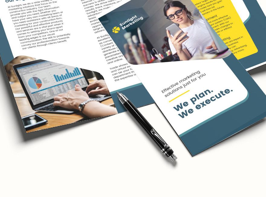 Marketing Business Tri-Fold Brochure Template