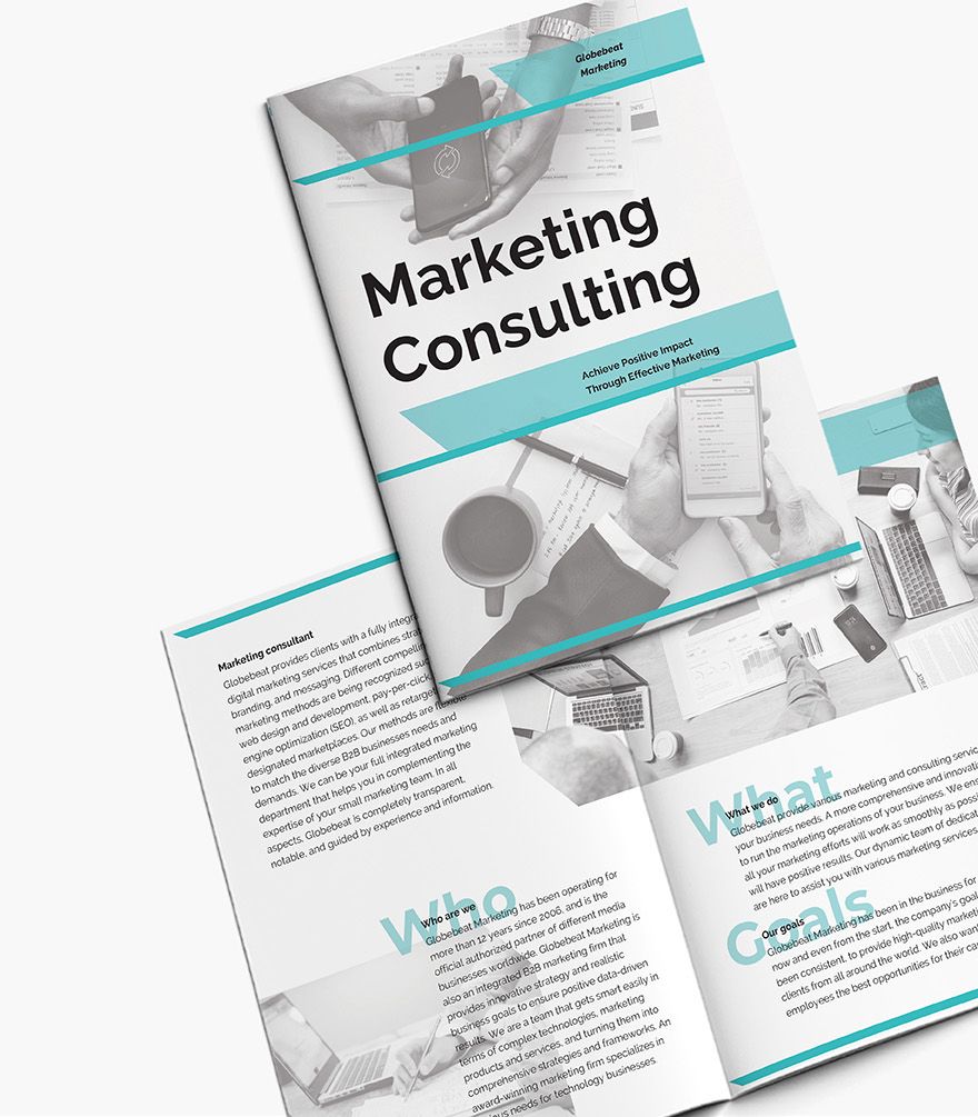 Marketing Consultant Bi-Fold Brochure Template