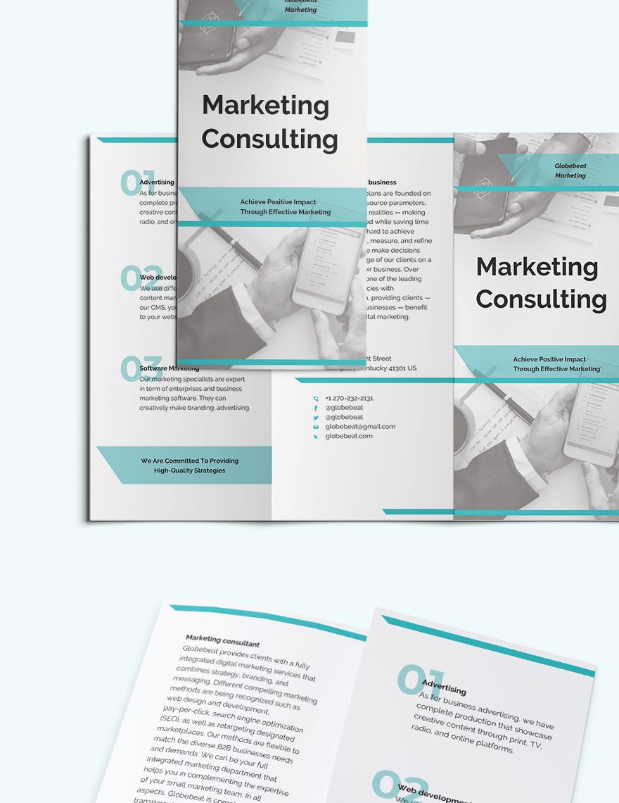 Marketing Consultant Tri-Fold Brochure Template