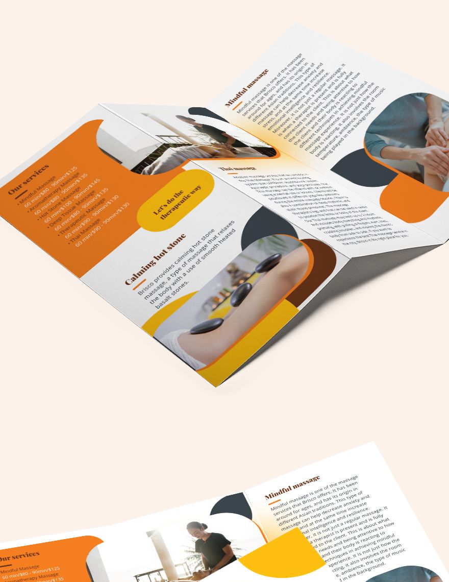 Massage Tri-Fold Brochure Template