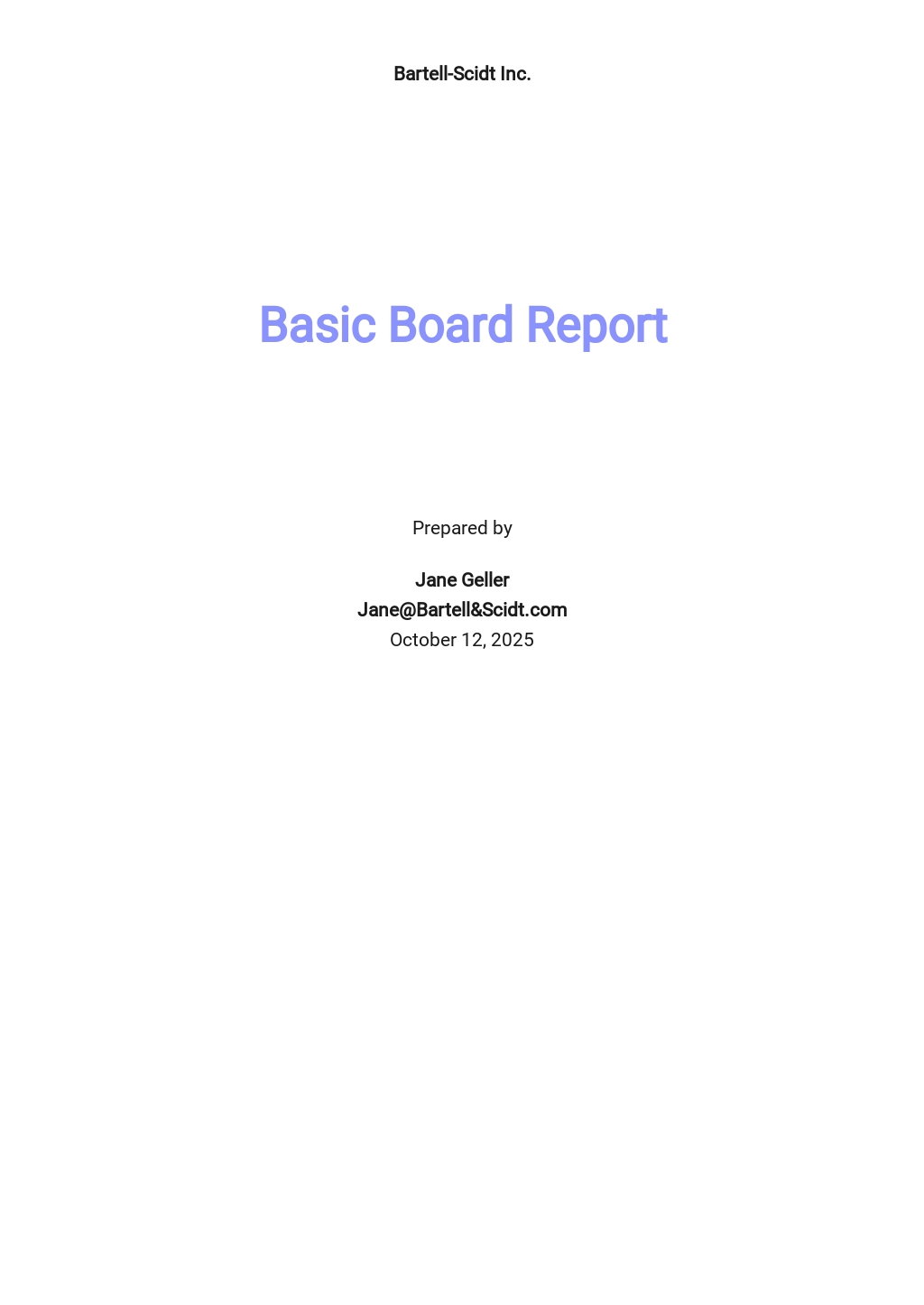 12+ FREE Board Report Templates [Edit & Download]