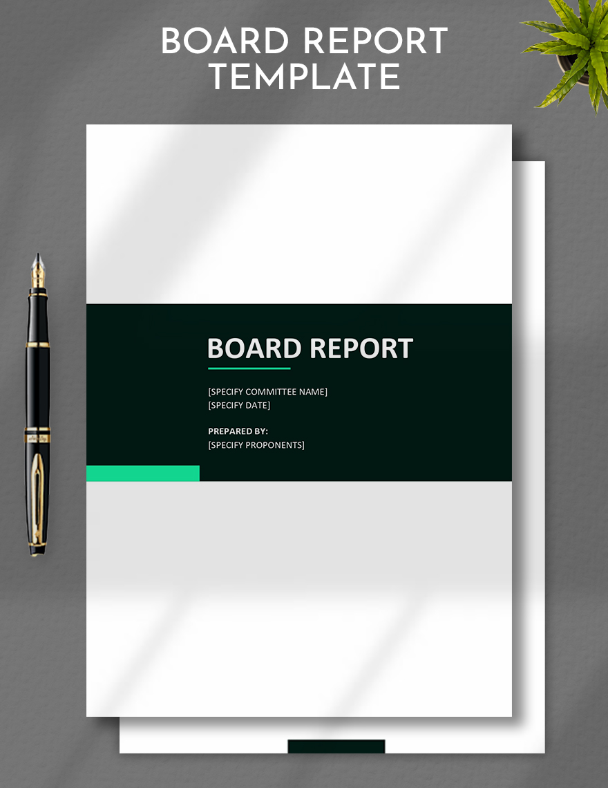 Basic Board Report Template