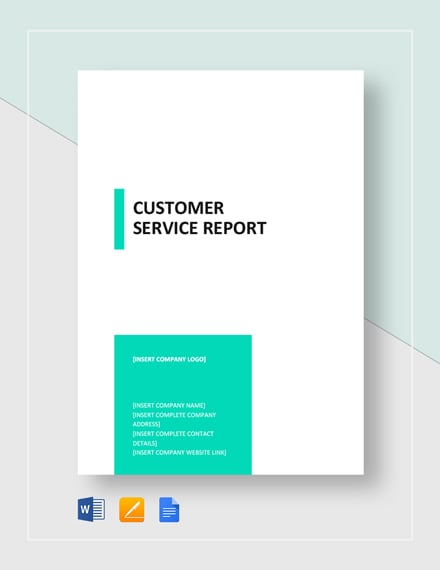 simple customer service report