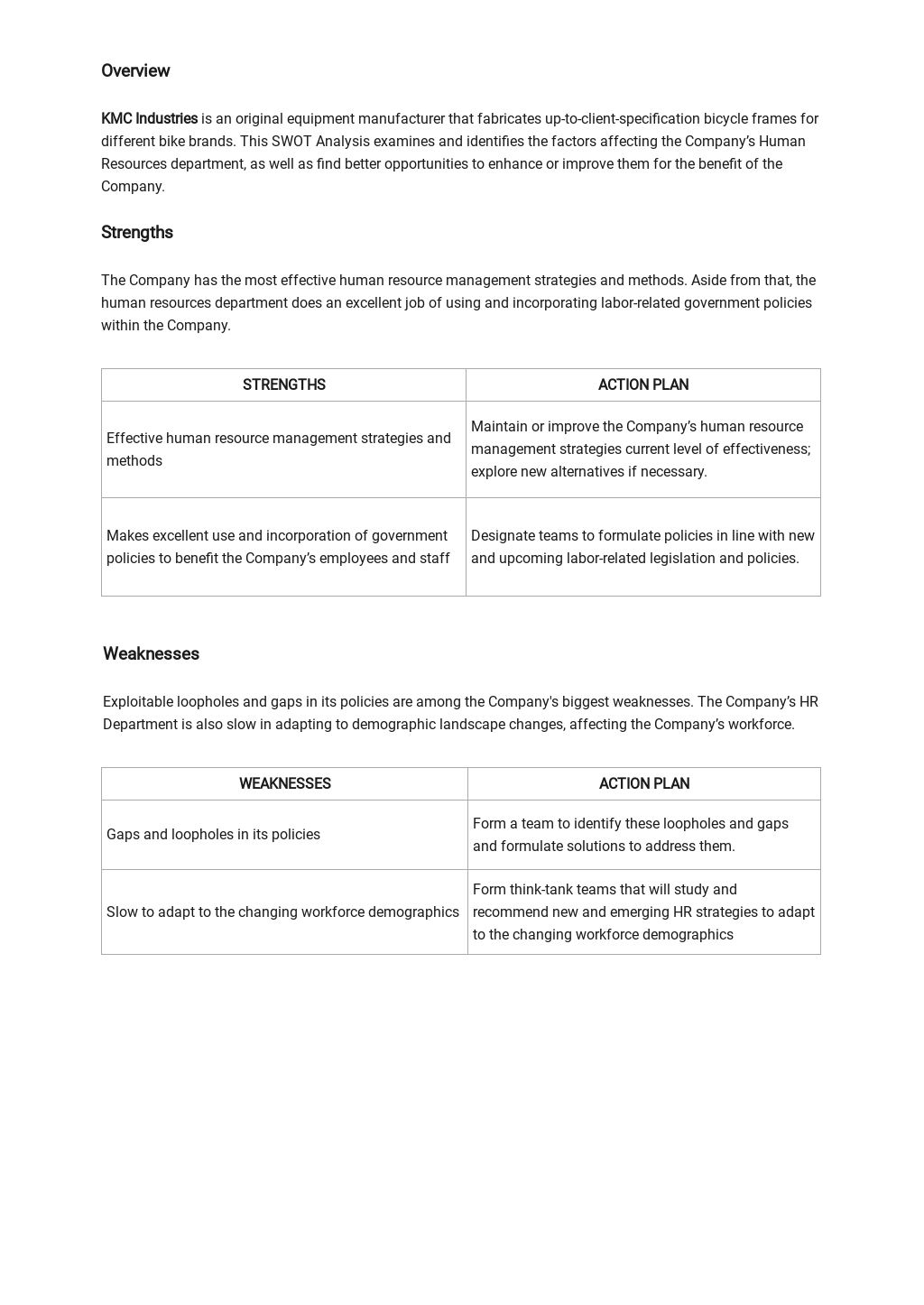 SWOT Analysis for Human Resources Template 1.jpe