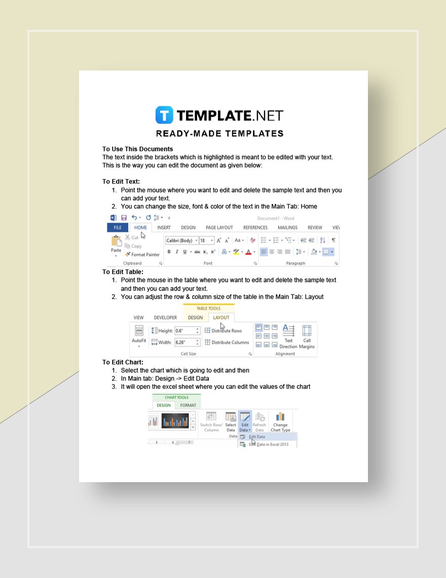 Sample Project Report For Investors Template