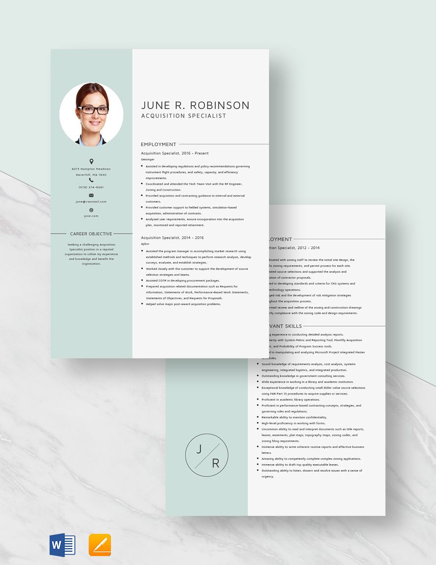 Acquisition Specialist Resume
