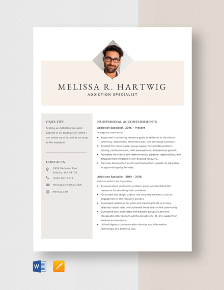 Social Media Specialist Resume Template - Illustrator, InDesign, Word ...