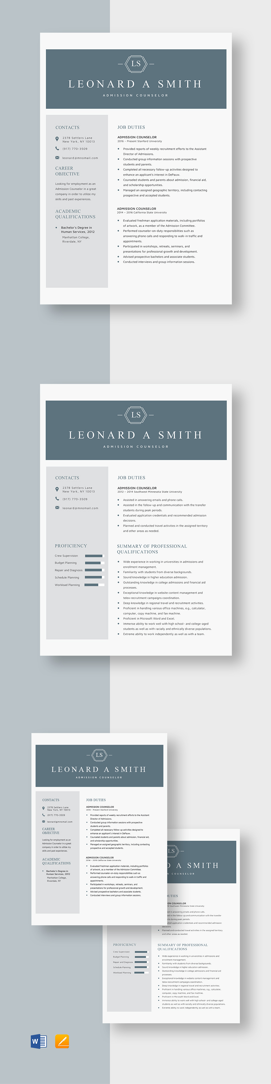 Admission Executive Resume Template - Admission Counselor Resume Template 3 