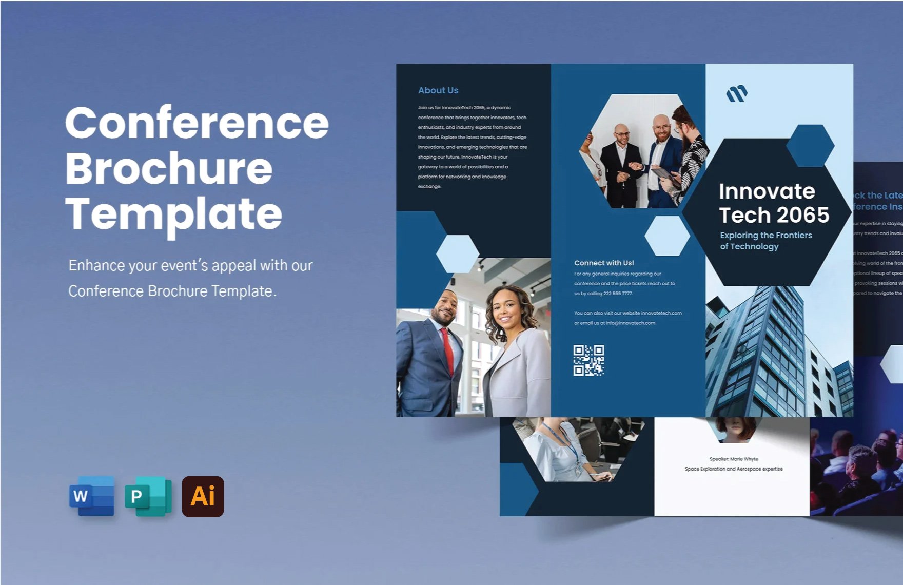 Conference Brochure Template in Word, Illustrator, Publisher