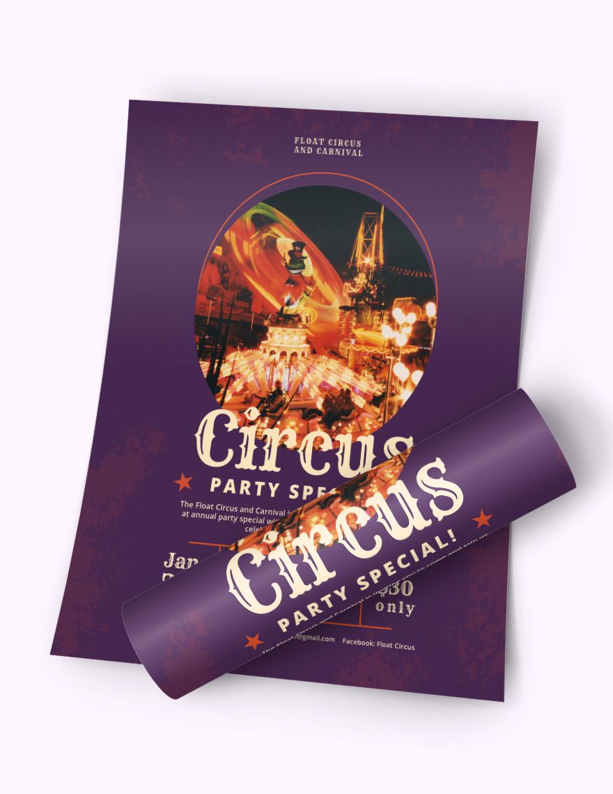 Circus Party Flyer Template