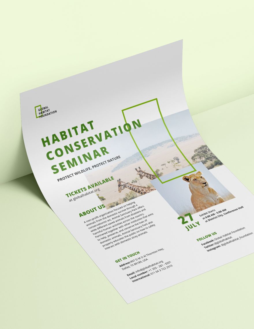 Conservation Flyer Template