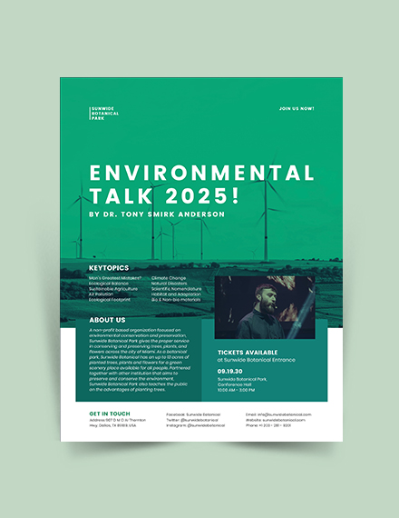 environmental conservation flyer