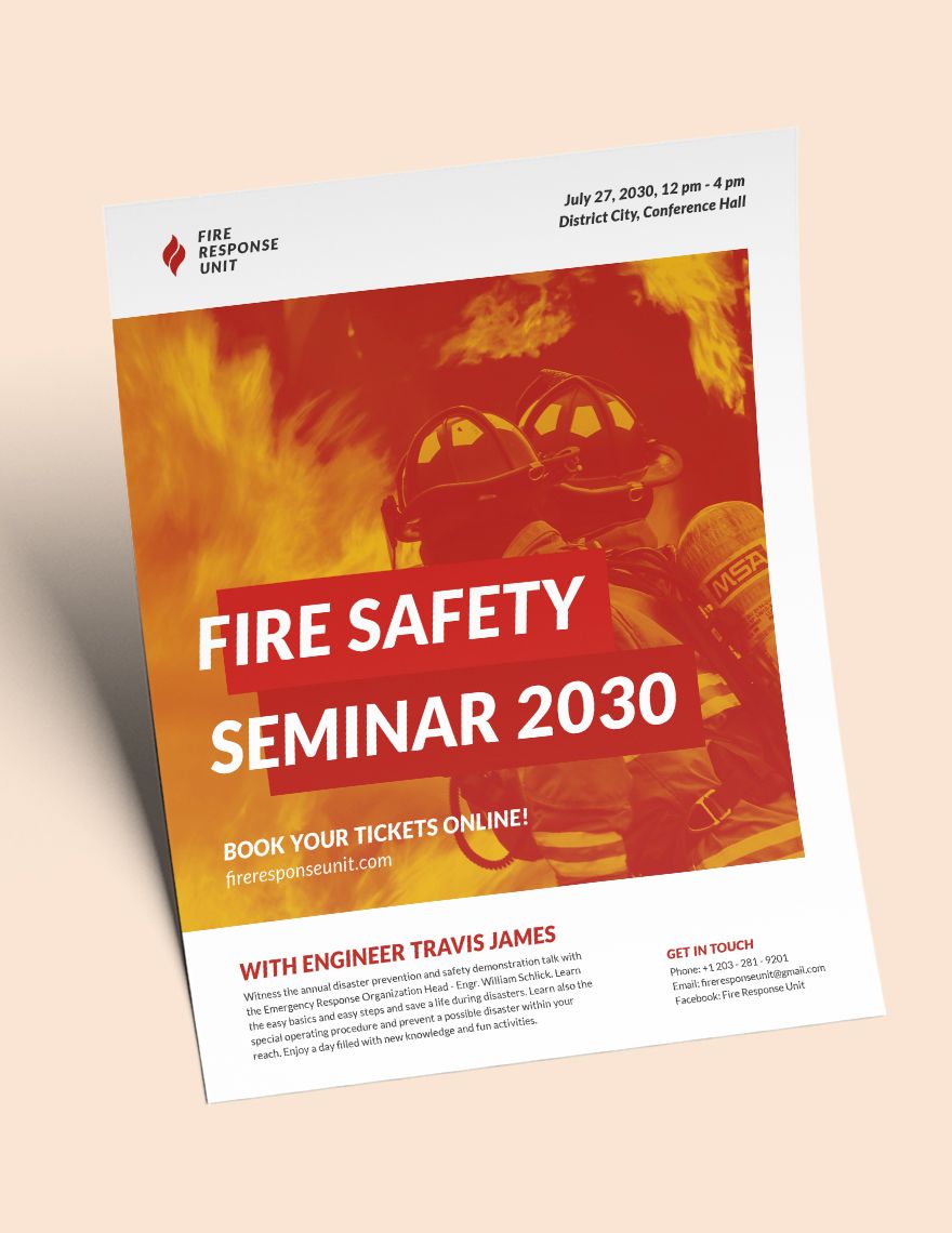 Fire Safety Flyer Editable