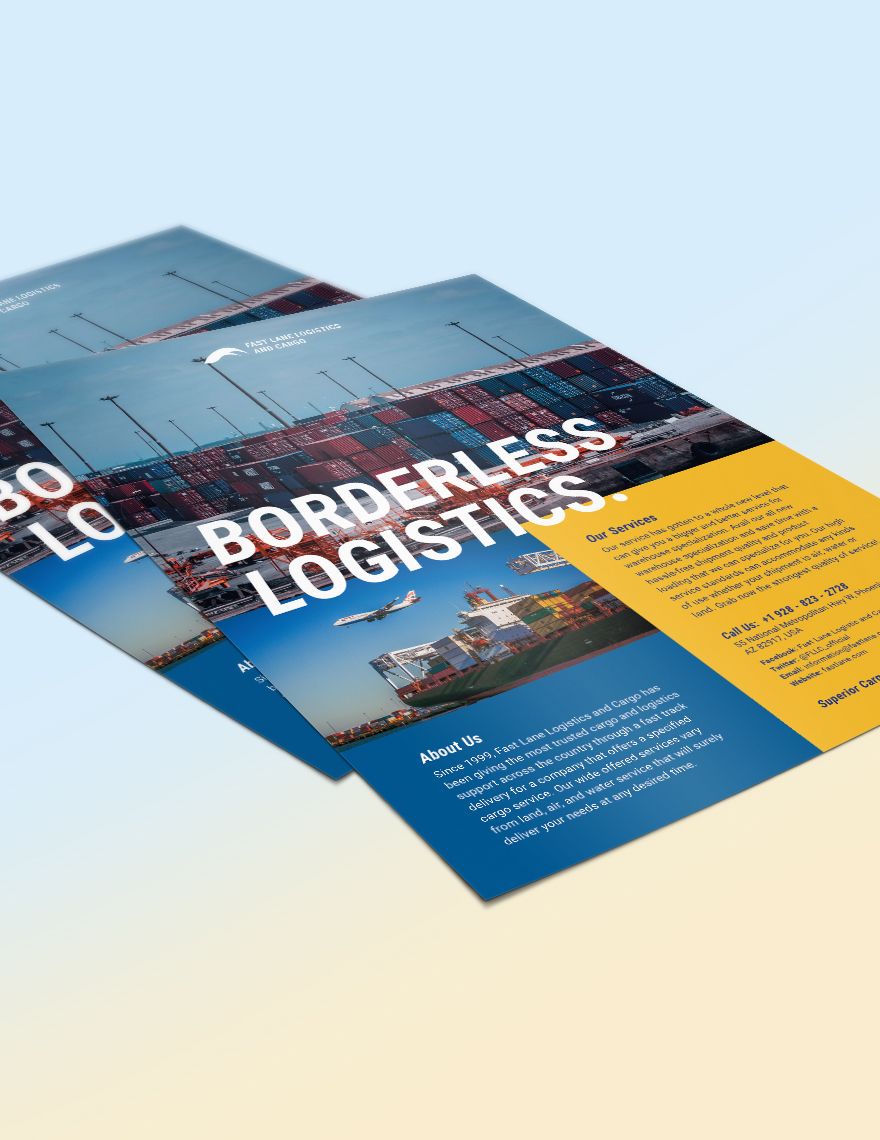 Logistics Company Flyer Template