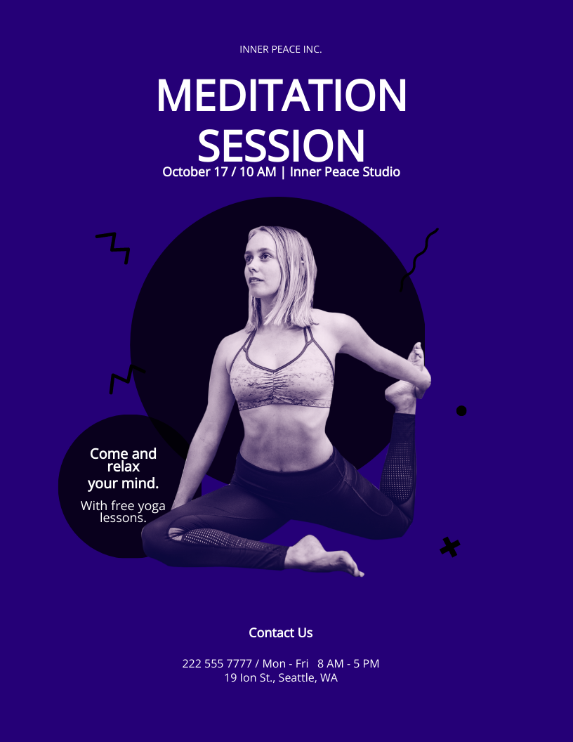 FREE Meditation Flyer Template - Download in Word, Google Docs ...