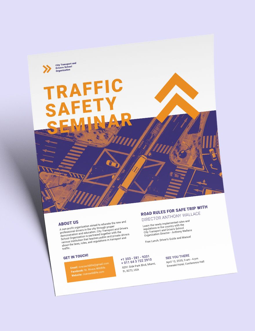 Traffic Safety Flyer Editable