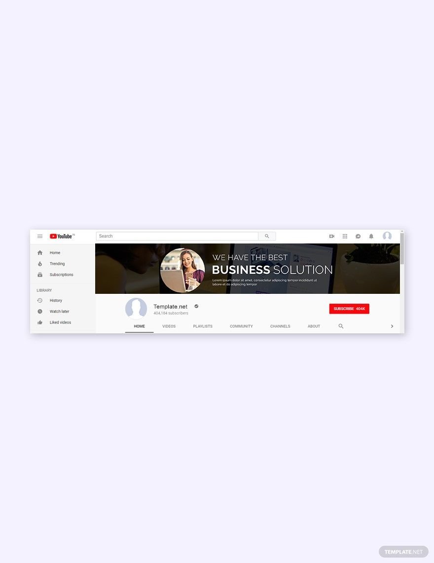 Business Solution YouTube Channel Template