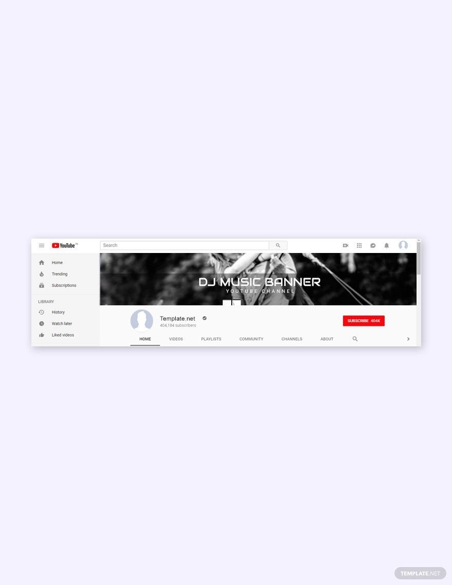 DJ Music YouTube Channel Template