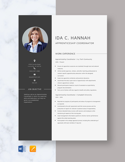 Dental Coordinator Resume/CV Template - PDF | Word (DOC) | Apple (MAC