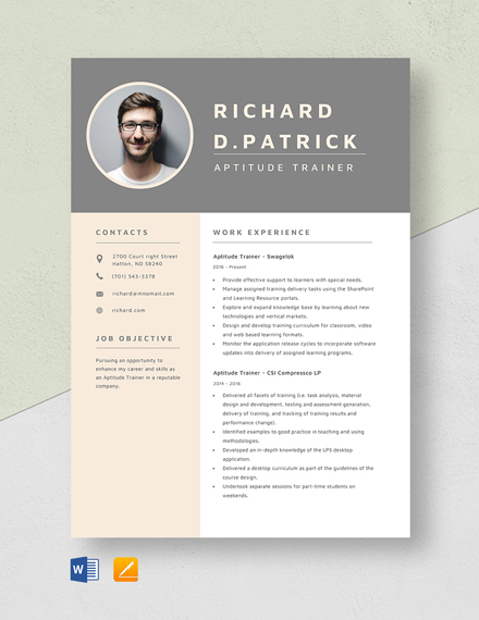 6+ Personal Trainer Resume Word Templates - Free Downloads | Template.net