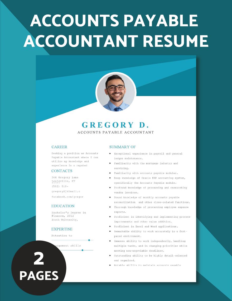 Accounts Payable Accountant Resume