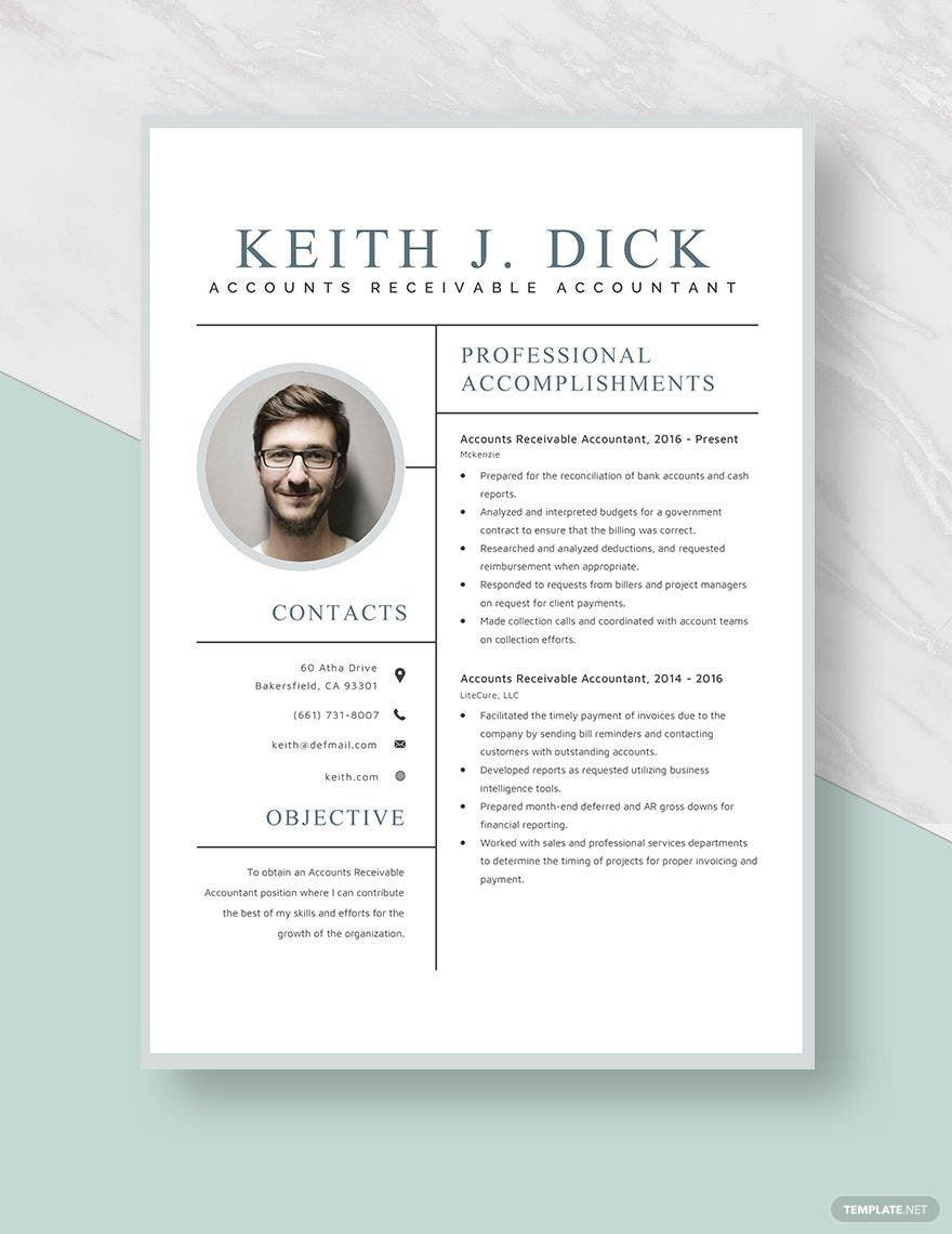 Free Accounts Receivable Accountant Resume Template