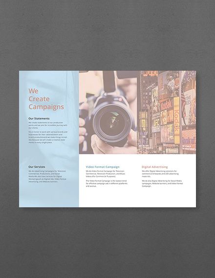 Blank Brochure Template - Illustrator, InDesign, Word, Apple Pages, PSD