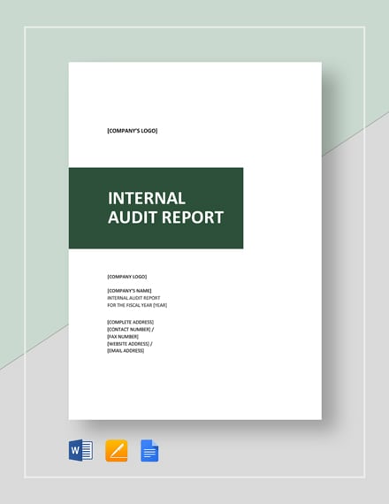 simple internal audit report