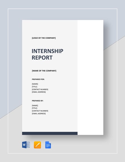 internship report sample