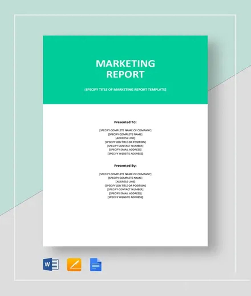Marketing Report Template