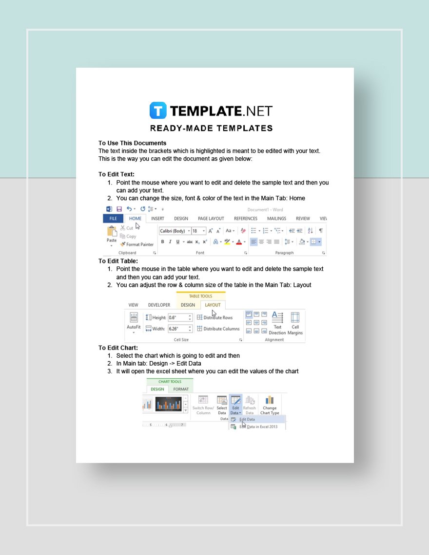 Sample Marketing Report  Instructions
