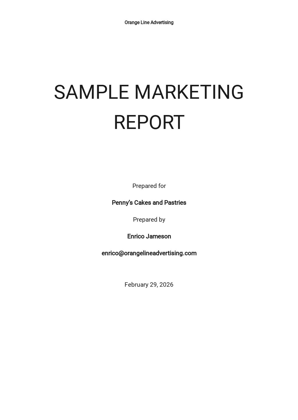 strategic marketing project report