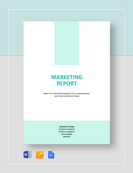 sample marketing report