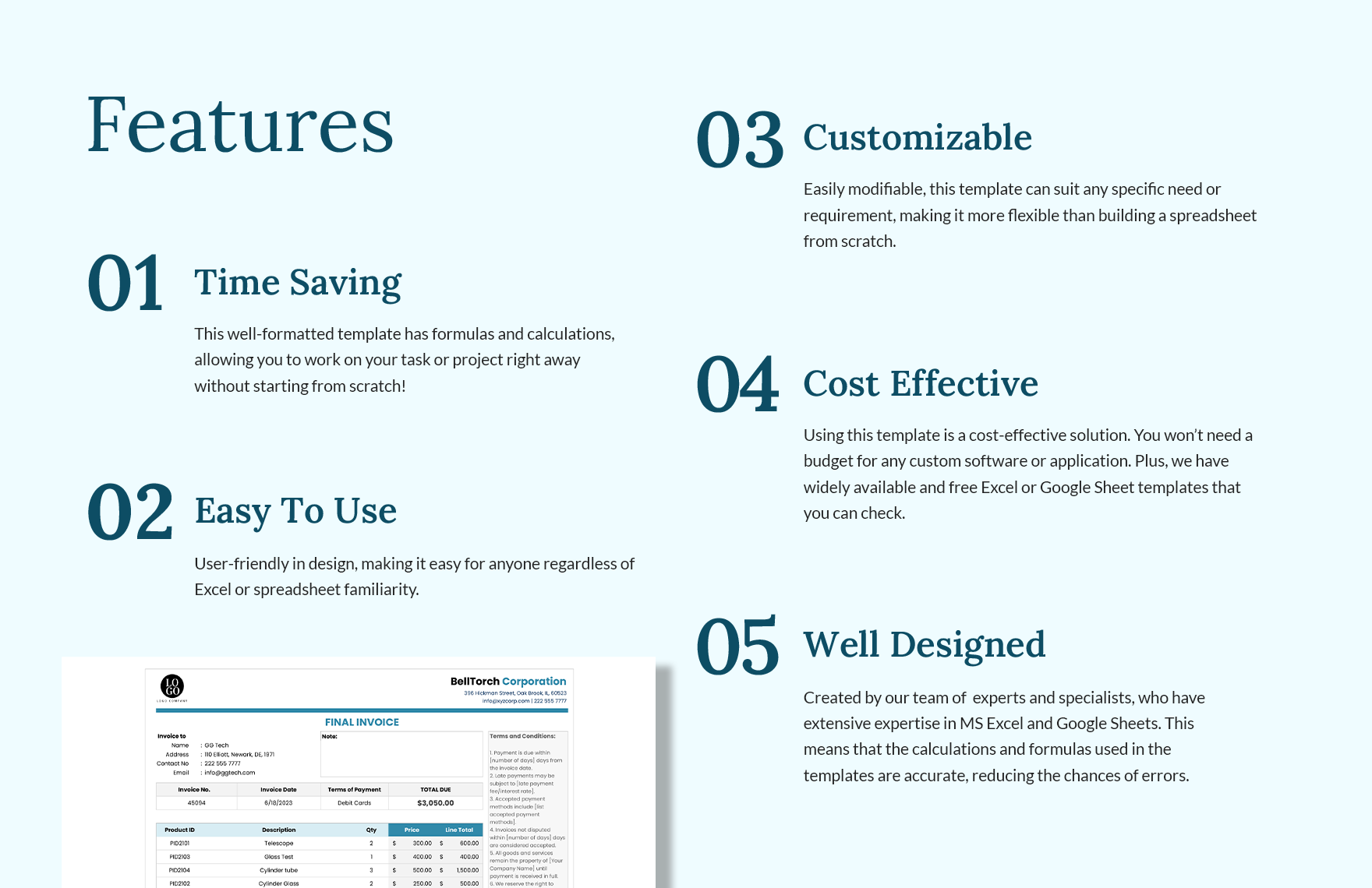 Final Invoice Template