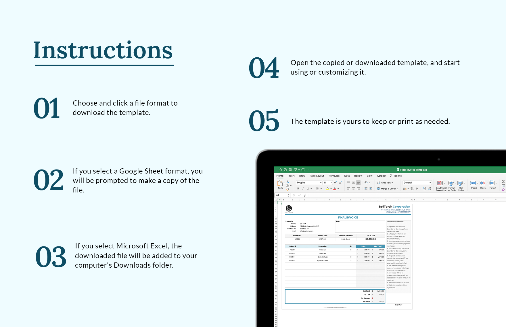 Final Invoice Template