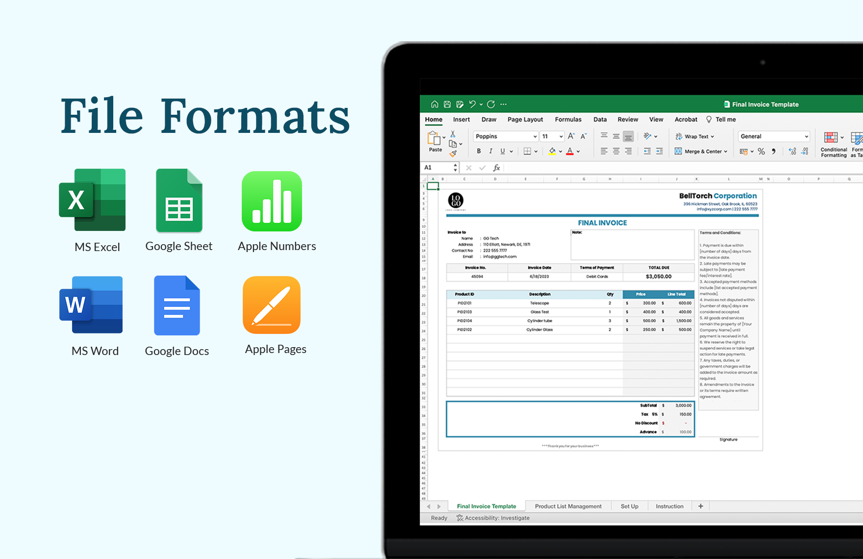 Final Invoice Template