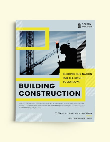 building construction flyer template