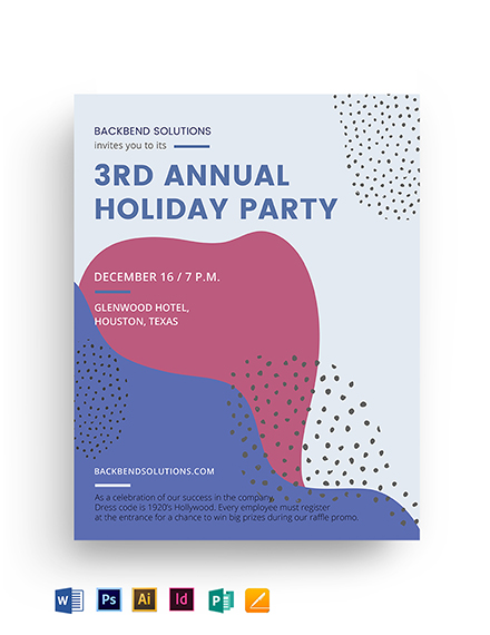 work holiday luncheon flyer