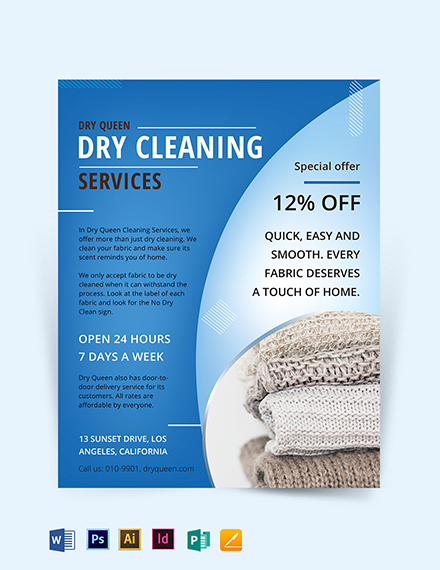 dry cleaning flyer template