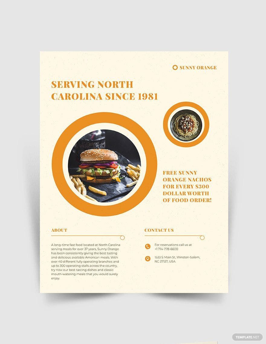 Free Fast Food Flyer Template