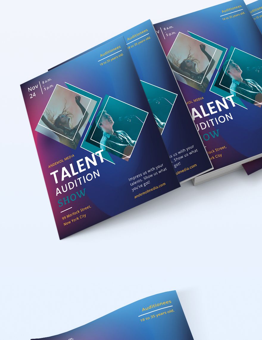 Talent Audition Show Flyer Template