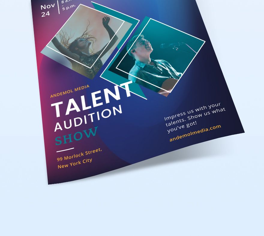 Talent Audition Show Flyer Template