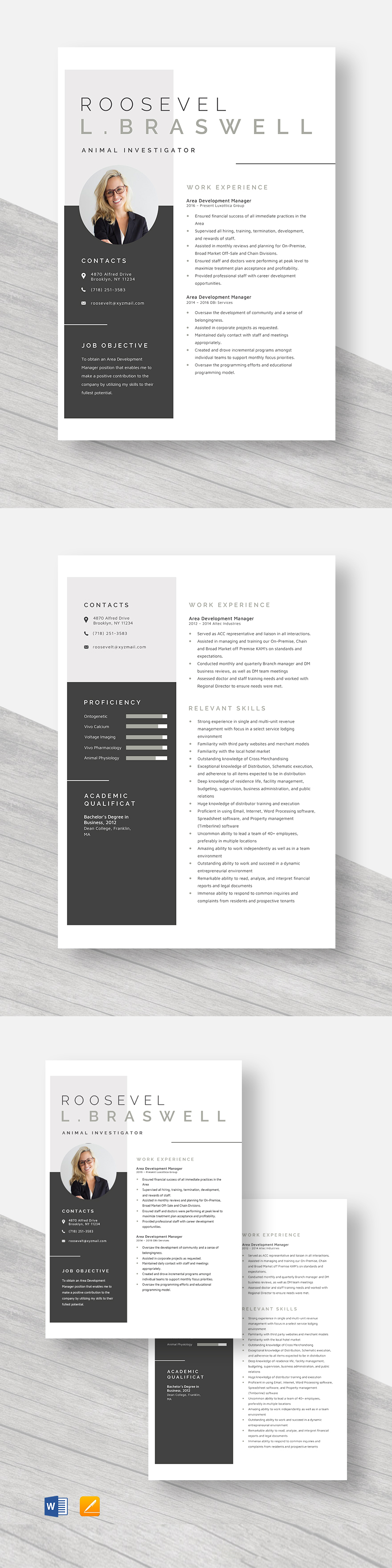 Sample Organizational Development Consultant Resume Template - Word ...