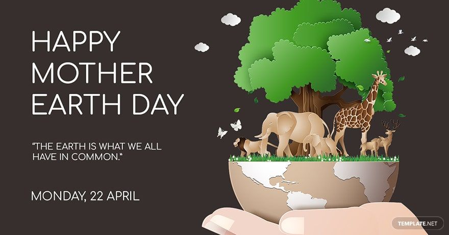 Free Facebook Earth Day Template in PSD