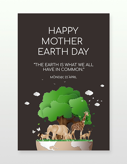 Free Pinterest Earth Day Template to Edit Online