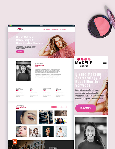Makeup Artist Website Template