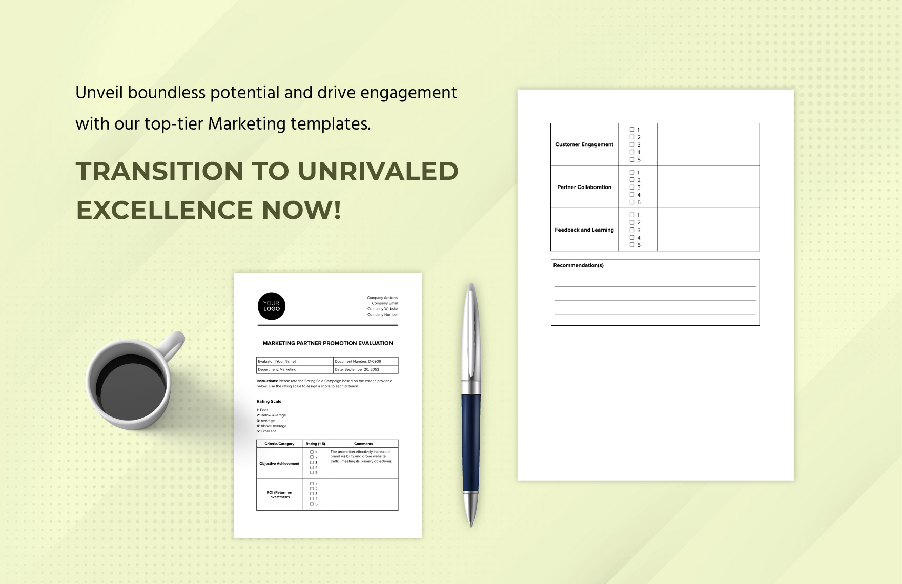 Marketing Partner Promotion Evaluation Template