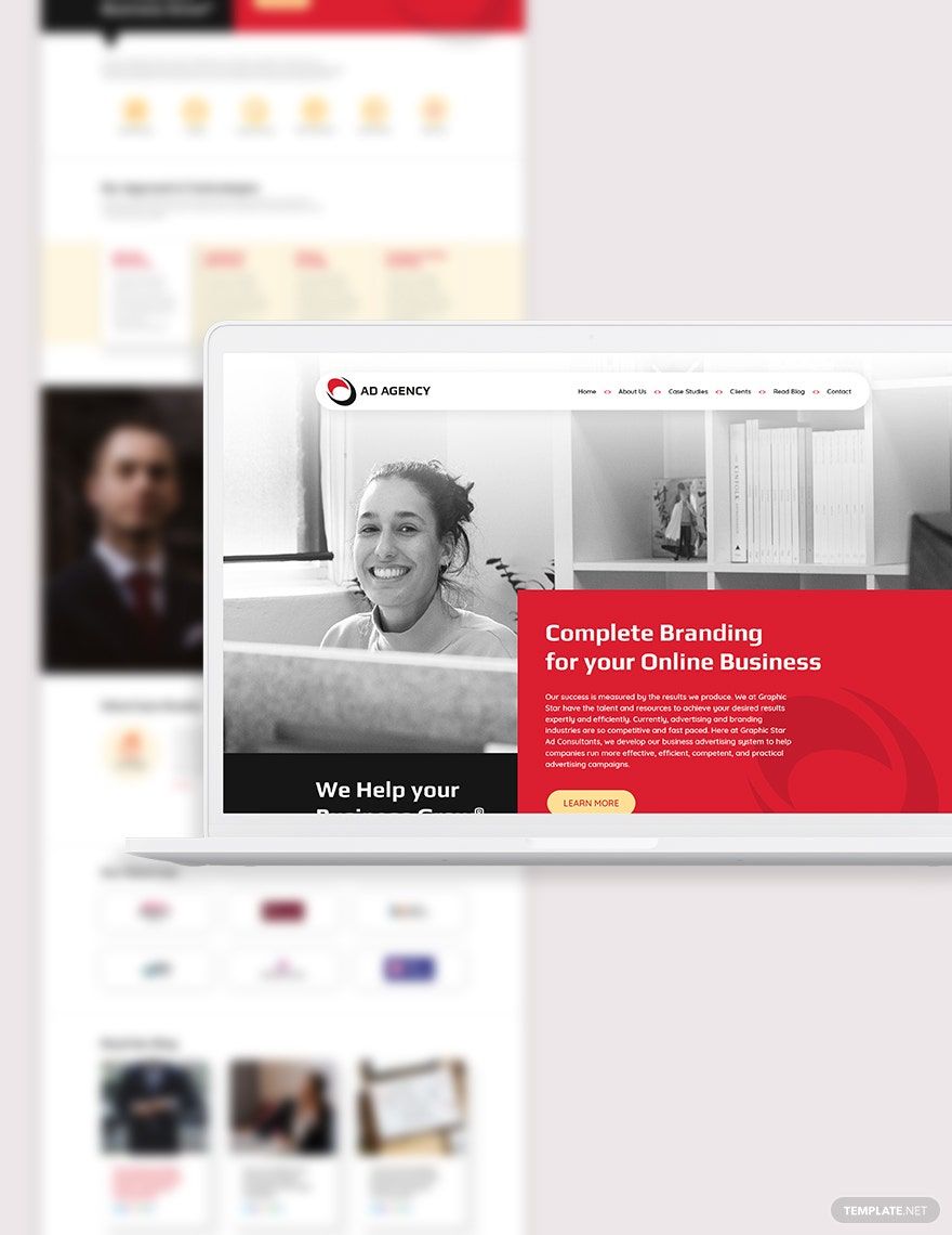 Advertising Consultant Bootstrap Landing Page Template